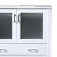 Lexora Home Volez 36" Single Bathroom Vanity in White with 2 cm White Ceramic Top and Rectangular Sink, , large