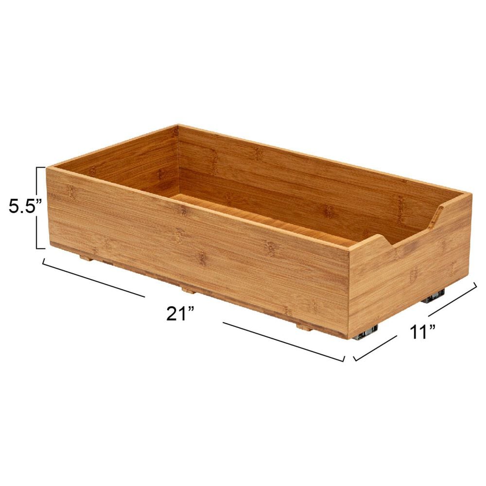 Household Essentials Glidez 11" 1-Tier Pull-Out/Slide-Out Storage Organizer for Under Cabinet Use in Natural, , large