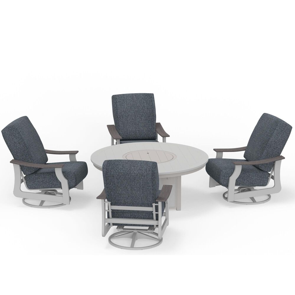 Telescope St Catherines 54" Round Fire Table in Warm Grey, , large