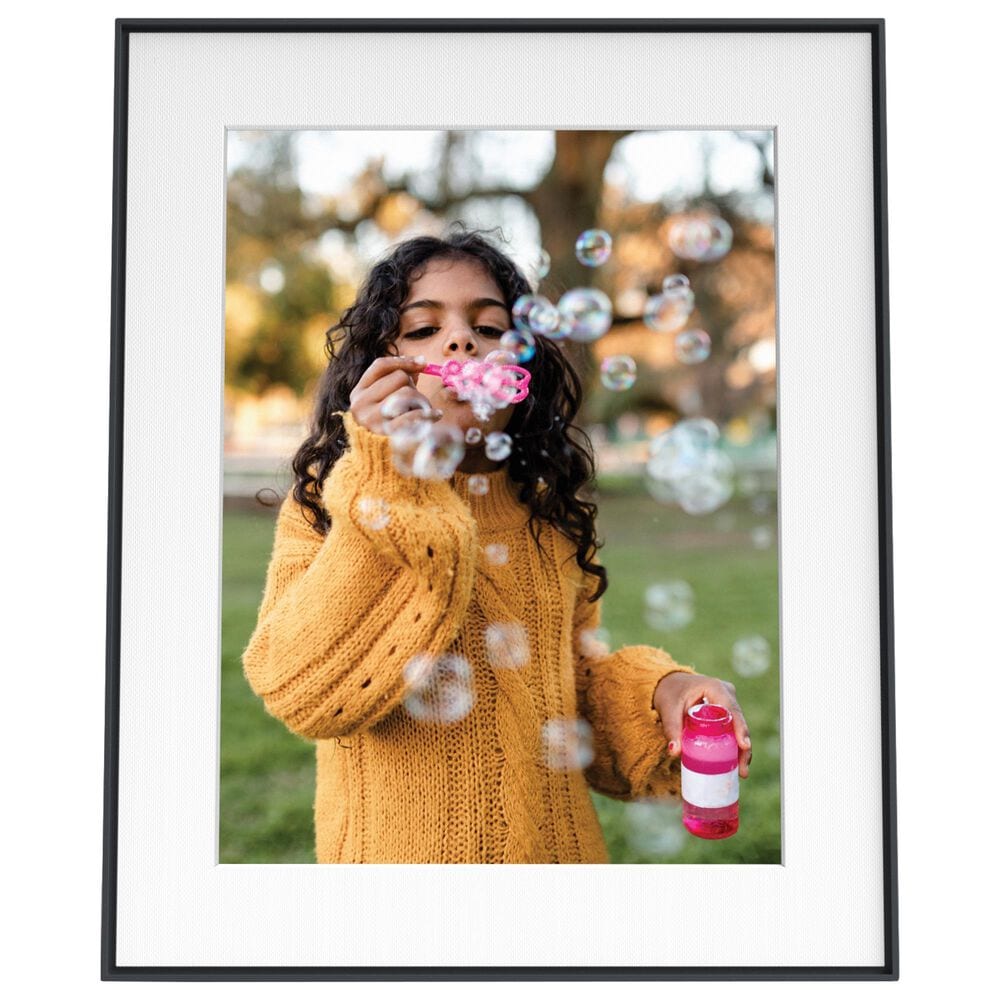 Aura Walden 15" Digital Wi-Fi Photo Frame with Paper Mat in Carbon, , large