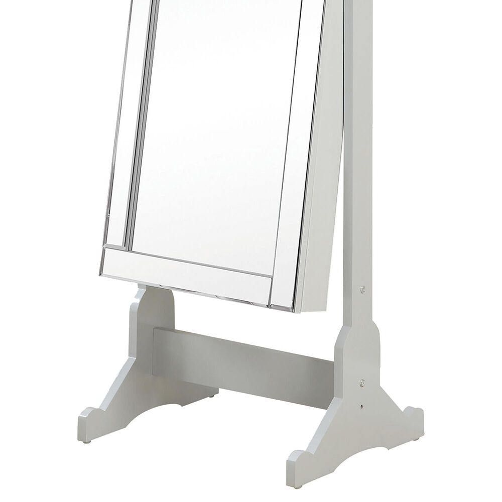 Pacific Landing Storage Jewelry Cheval Mirror in Dove Grey, , large
