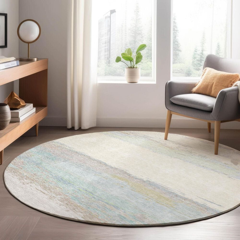 Dalyn Rug Company Trevi TV8 8&#39; Round Ivory Area Rug, , large