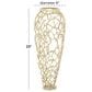 Maple and Jade 23" Cutout Coral Decorative Vase in Satin Gold, , large