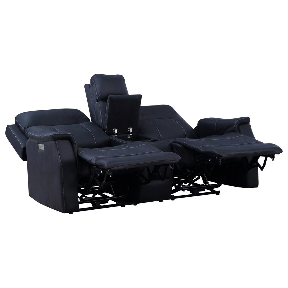 Steve Silver Valencia Power Recliner Console in Ocean Blue, , large