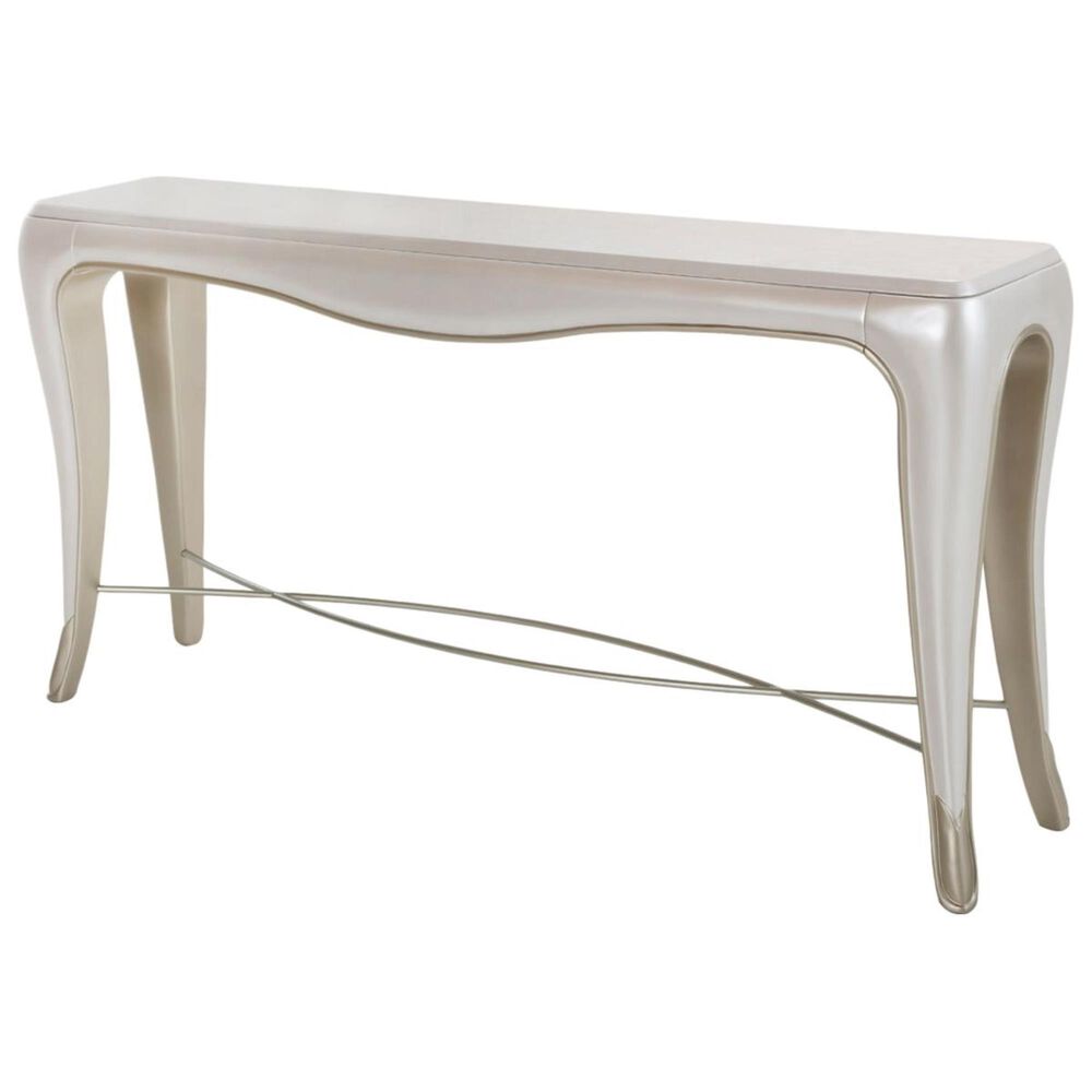 Vista Haus London Place Console Table in Creamy Pearl, , large