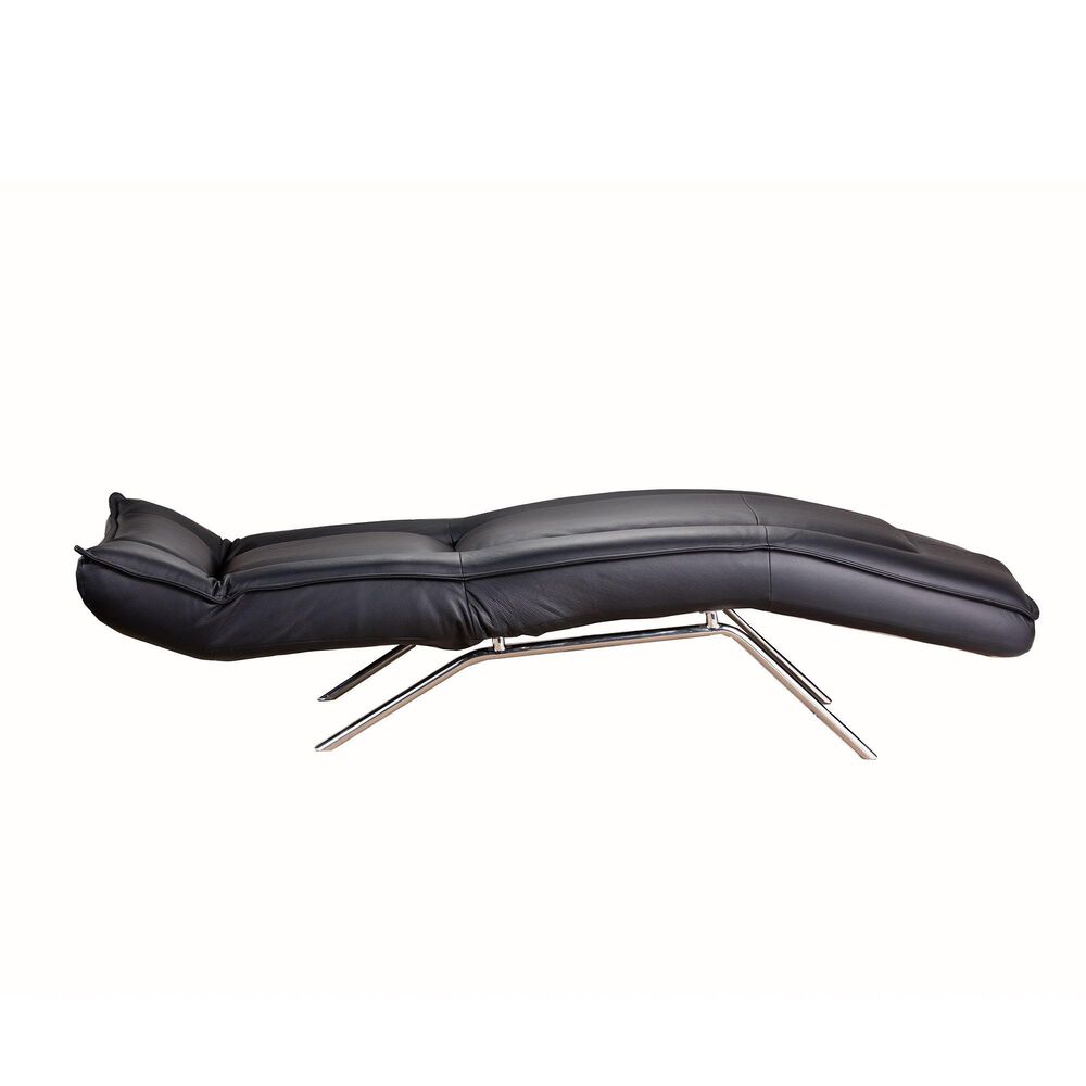 Nicoletti Calia Sofas Madame Leather Chaise in Black, , large