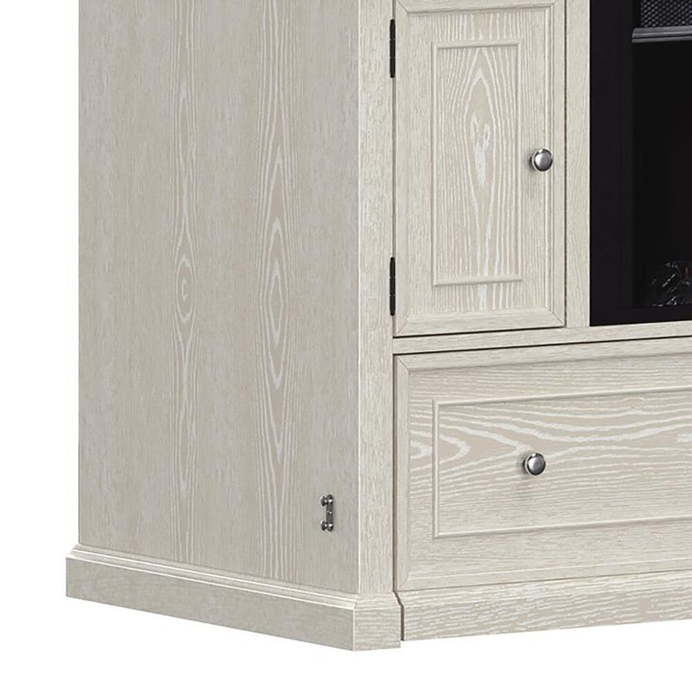 Richlands Furniture Soren Fireplace Dream Console with Queen Convertible Bed in Whitewash, , large