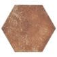 Soho Studio Pompeia Marron Brown 8" x 9" Hexagon Matte Porcelain Tile, , large