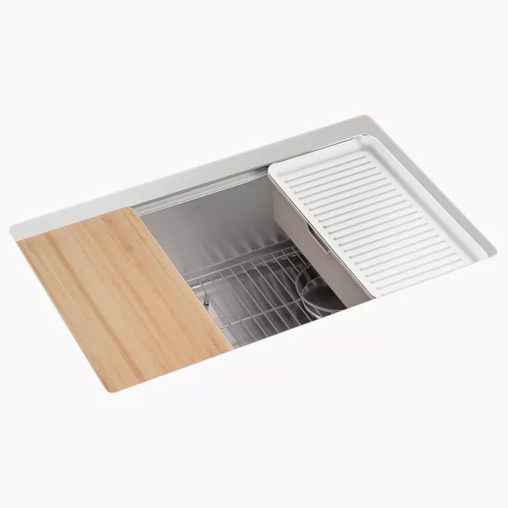 Kohler Strive 29" Undermount Single-Bowl Kitchen Sinks in Stainless Steel, , large