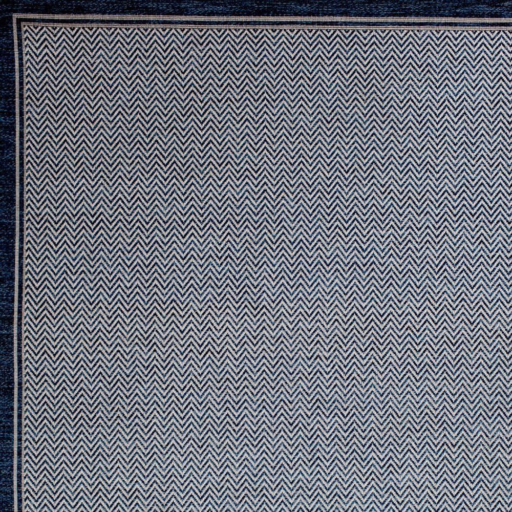 Central Oriental New Zealand Dunedin 6&#39;7&quot; x 9&#39;6&quot; Cobalt Area Rug, , large