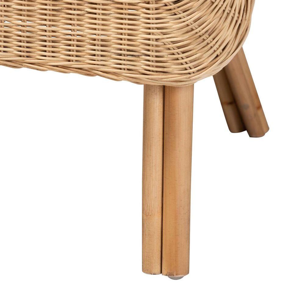 Baxton Studio Putri Rattan Arm Chair in Natural Brown, , large