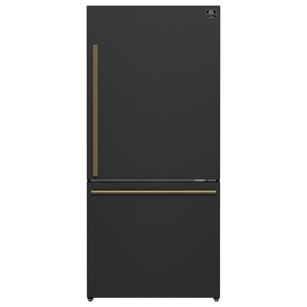 Forno Milano Espresso 17.2 Cu. Ft. Bottom Freezer Refrigerator with Right Swing in Black, , large