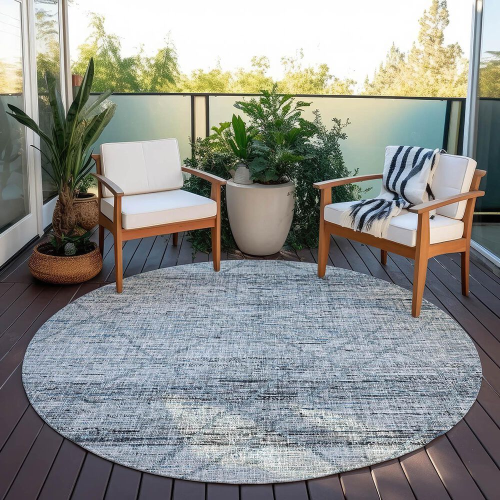 Dalyn Rug Company Portico PO1 Blue 8&#39; Round Area Rug, , large