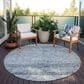 Dalyn Rug Company Portico PO1 Blue 8" Round Area Rug, , large