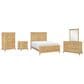 St Claire Home Today"s Traditions 5 Piece Full Platform Panel Bedroom Set in Natural Hickory, , large