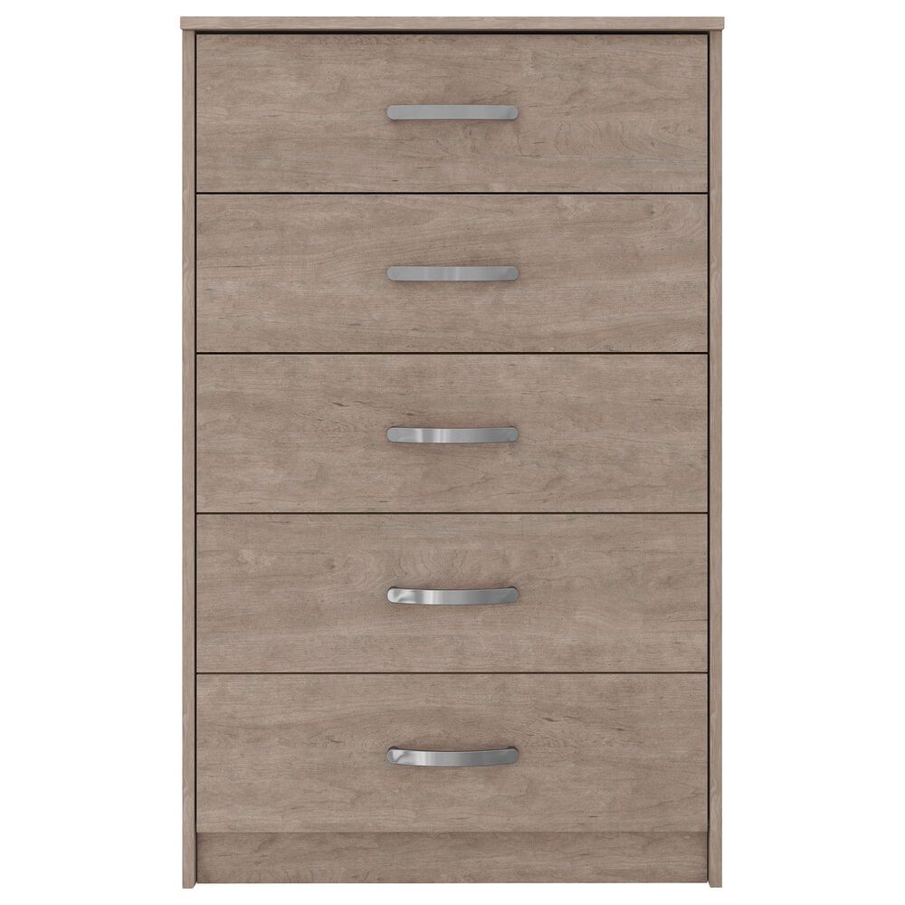 Signature Design by Ashley Flannia 5 Drawer Chest in Warm Gray, , large
