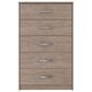 Signature Design by Ashley Flannia 5 Drawer Chest in Warm Gray, , large