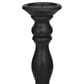 Maple and Jade 12", 15", 18" Turned Style Pillar Decorative Candle Holder in Black (Set of 3), , large
