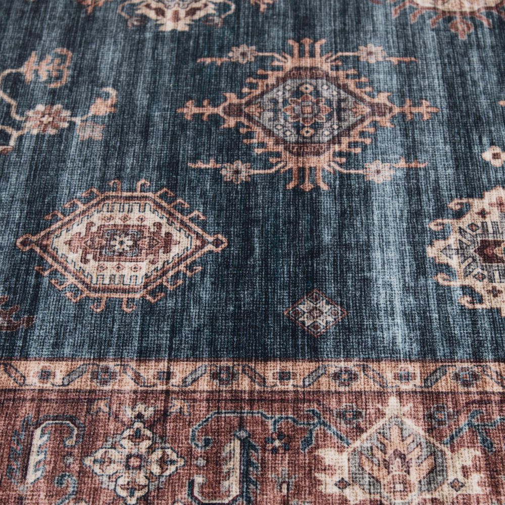 Central Oriental Rugease Raquel 5&#39; x 7&#39; Aerugo and Rust Area Rug, , large