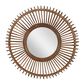 Maple and Jade 30" Round Wall Mirror in Matte Brown, , large