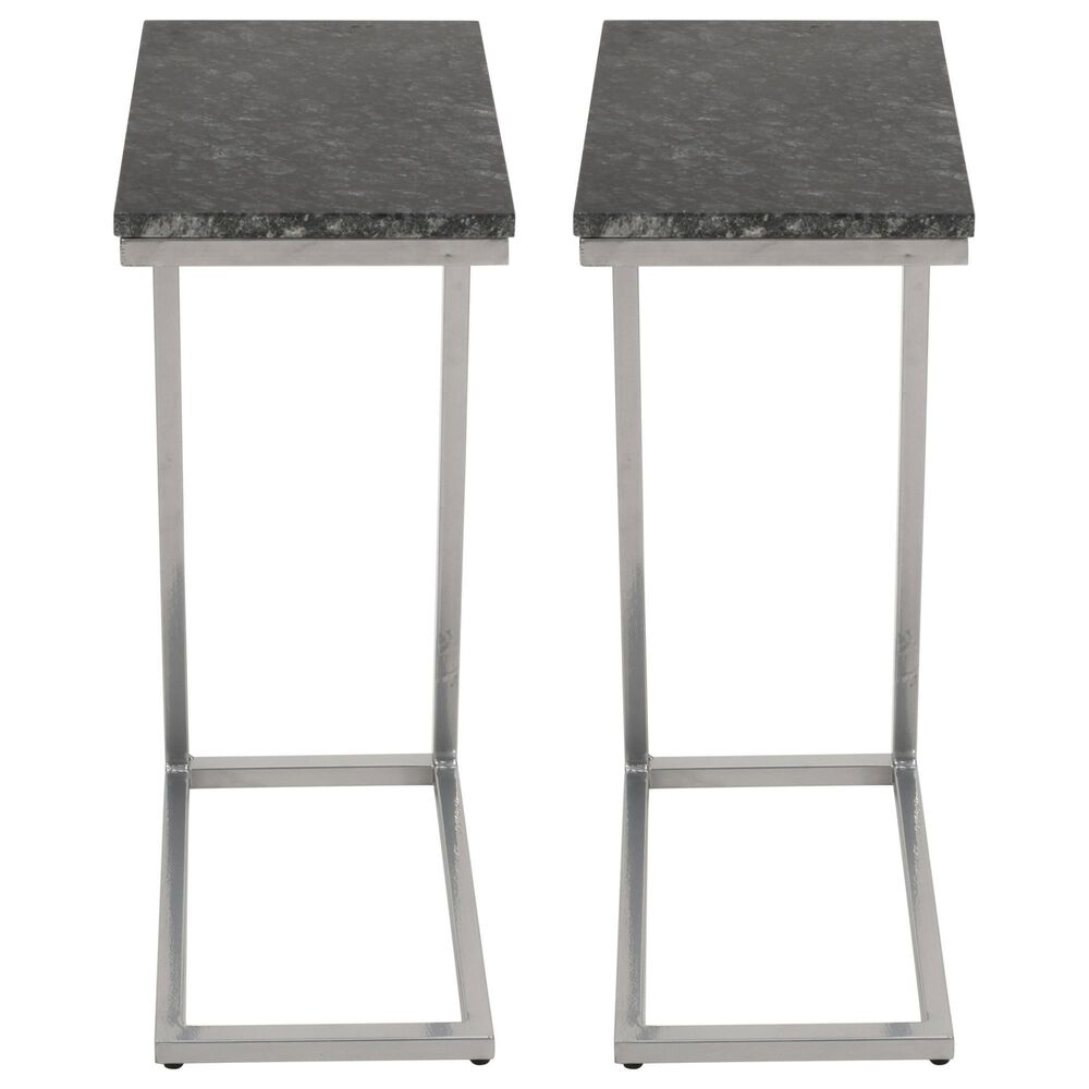Jofran Aurora C-Table in Nero Black &#40;Set of 2&#41;, , large
