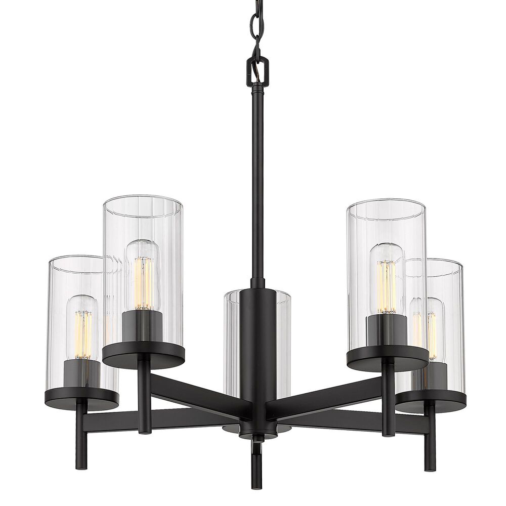 Golden Lighting Winslett 5-Light Chandelier in Matte Black, , large