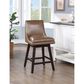 OSP Home Allingham 26" Swivel Counter Stool with Molasses Cushion in Dark Walnut, , large