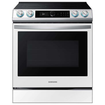Samsung 6.3 Cu. Ft. Bespoke Smart Slide-In Electric Range in White Glass, , large