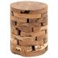 Maple and Jade Handmade Live Edge Accent End Table in Light Brown, , large