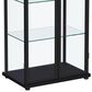 Coaster Aero 5-Shelf Display Curio Cabinet in Black and Clear, , large