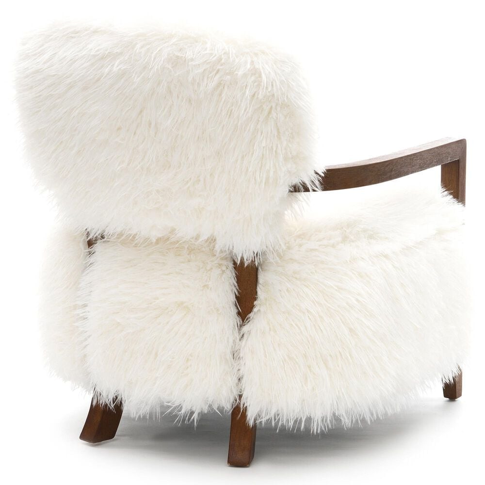 Furniture of America Lumir Long-Haired Accent Chair in White, , large