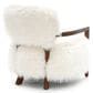 Furniture of America Lumir Long-Haired Accent Chair in White, , large