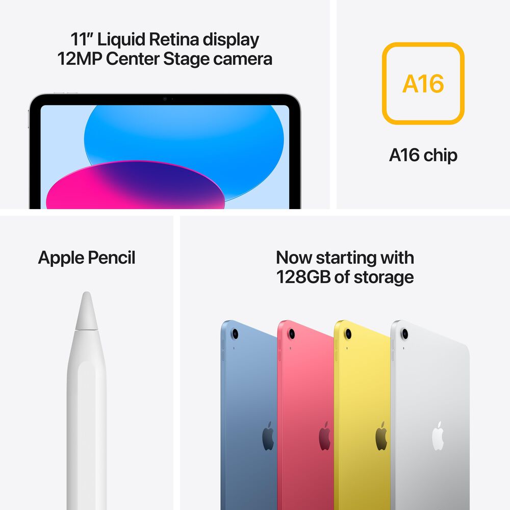 Apple 11-Inch iPad A16 Chip Wi-Fi 512GB in Silver &#40;Latest Model&#41;, , large