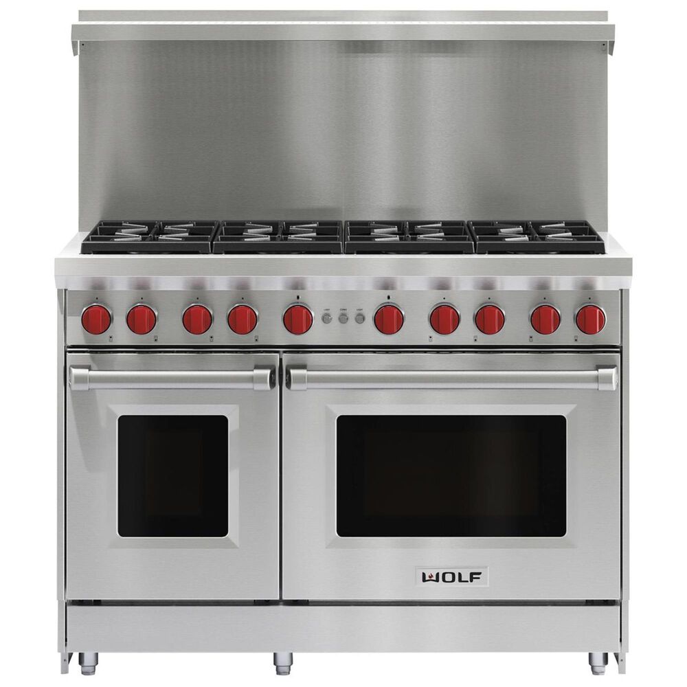 Wolf 48" 8 Burner Gas Range Liquid Propane Nebraska Furniture Mart