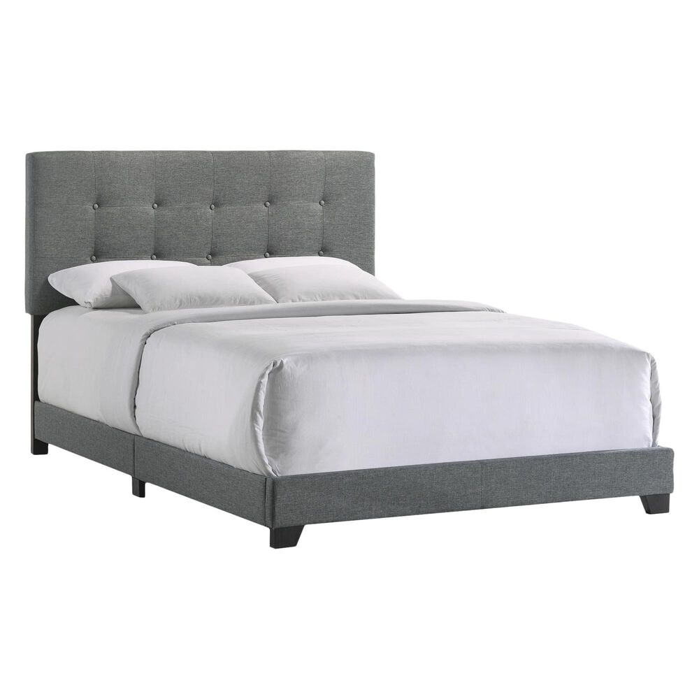 Hawthorne Furniture Addyson Upholstered Queen Bed in Gunmetal, , large