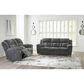 Ashley Frohn Manual Reclining Loveseat in Graphite, , large