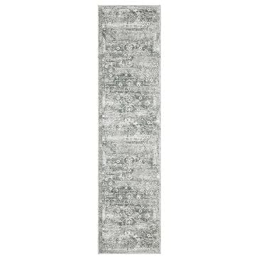 Oriental Weavers Malibu 2" x 8" Grey and Ivory Runner, , large