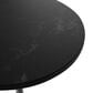 Leisuremod LeisureMod Verve Collection 48 Round Dining Table, White Base with Black MDF Top, , large