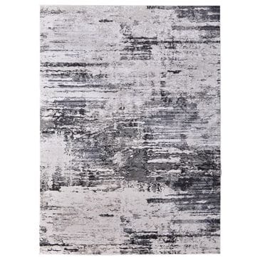 Feizy Prasad 8" x 11" Ivory and Charcoal Area Rug, , large