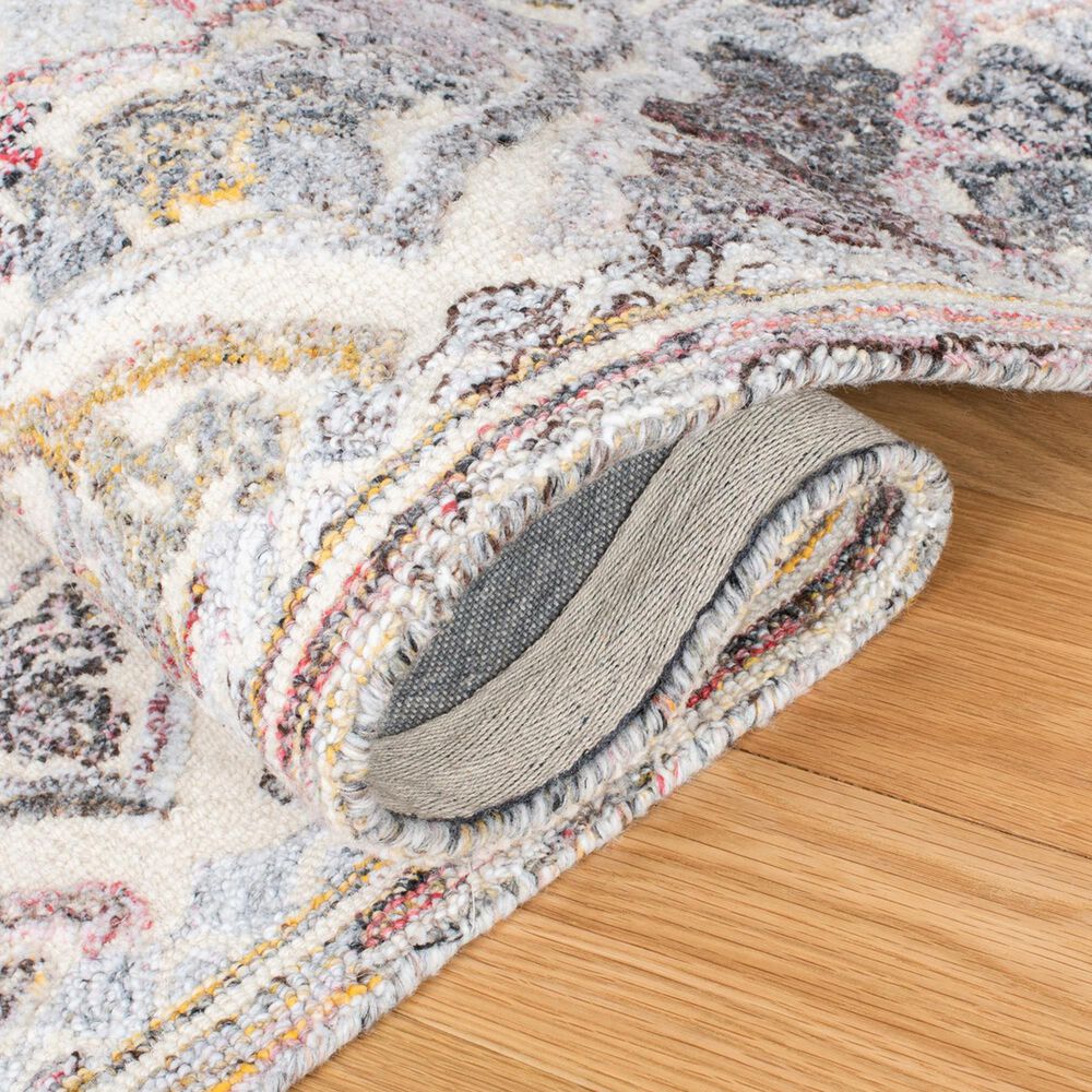 Safavieh Micro-Loop Oriental 2&#39;3&quot; x 9&#39; Grey and Ivory Runner, , large