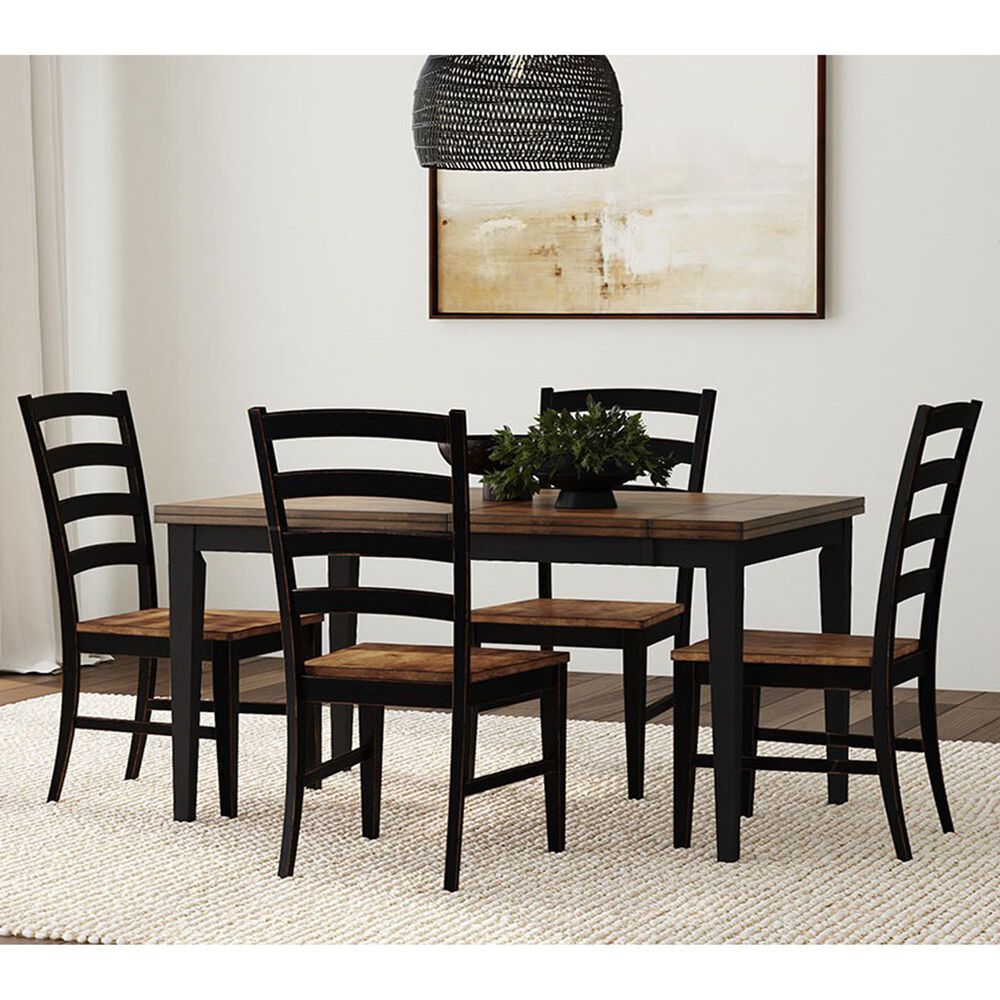 A-America Stormy Ridge 5 Piece Dining Set in Chicory and Black, , large