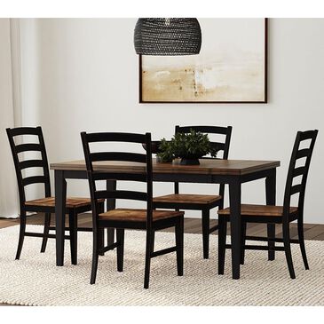 A-America Stormy Ridge 5 Piece Dining Set in Chicory and Black, , large
