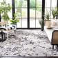 Safavieh Cabana CBN672A 9" x 12" Ivory and Charcoal Indoor/Outdoor Area Performance Rug, , large