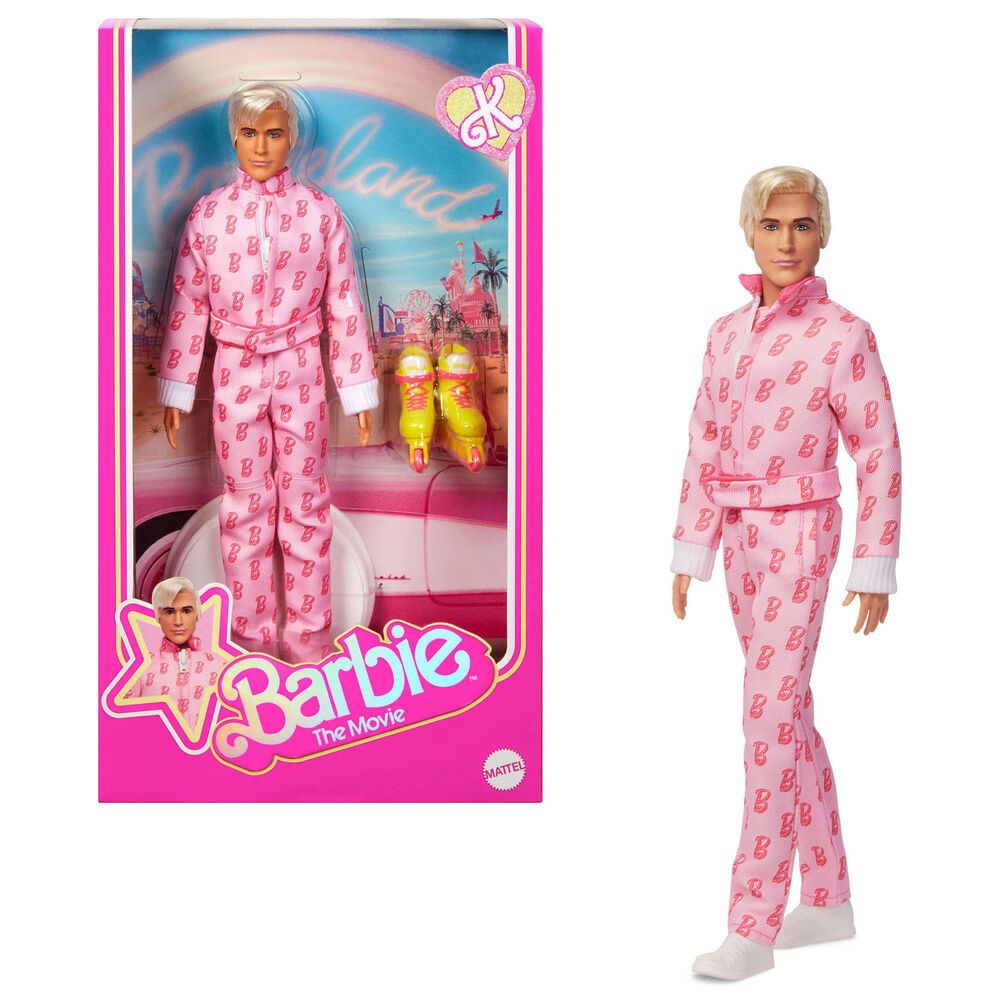 Barbie The Movie "I"m Coming with You" Ken Doll in Pink and White, , large