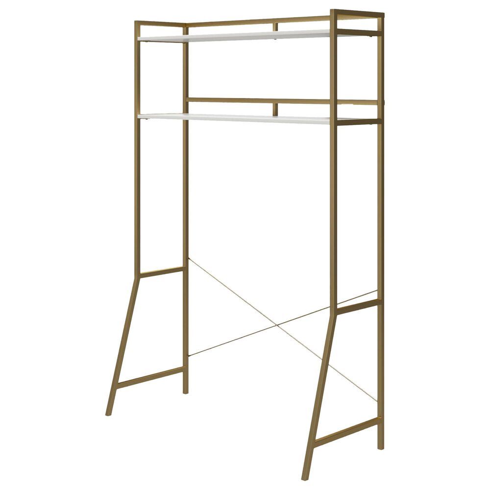 Novogratz Beverly Twin/Twin XL Over the Bed Storage in White, , large
