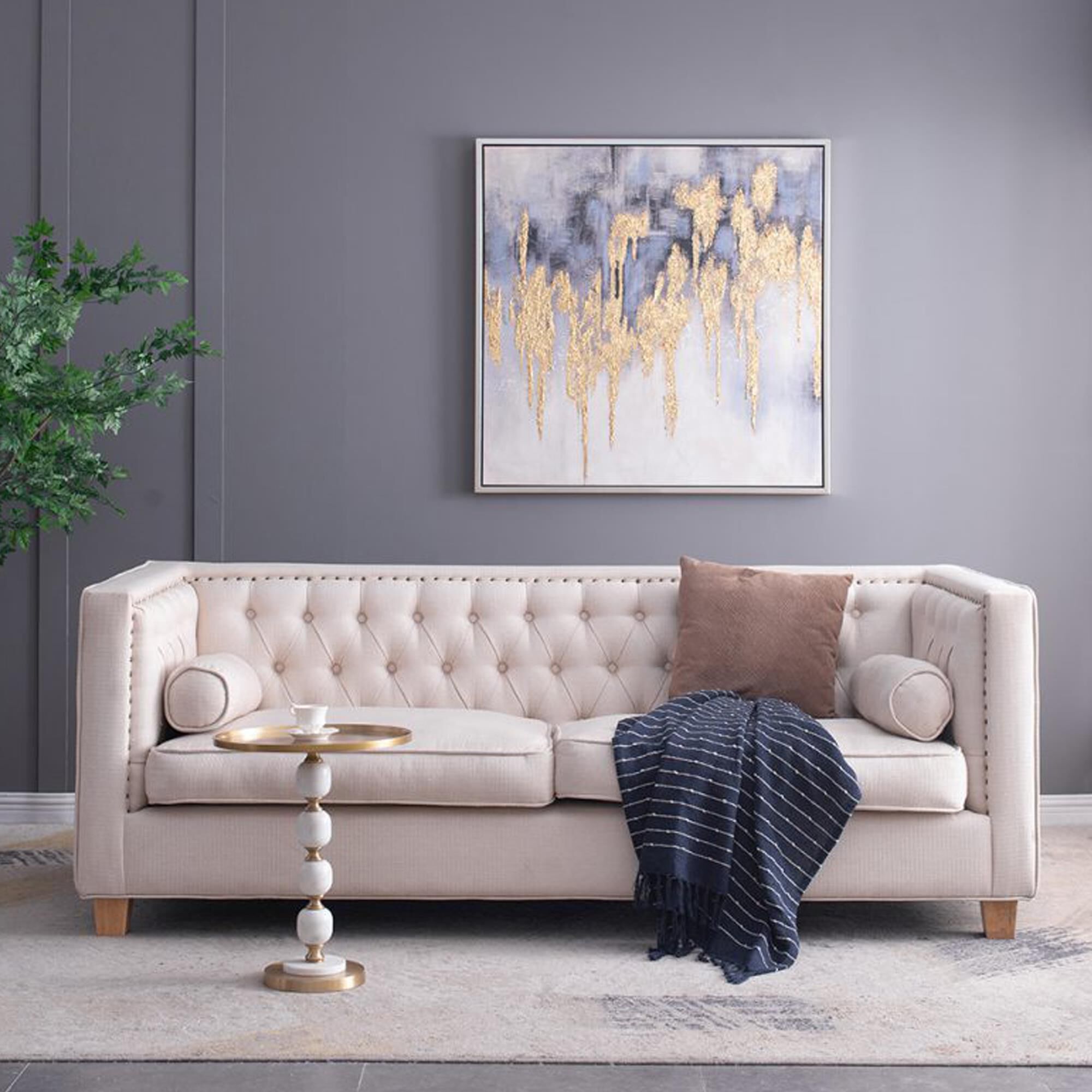 Large store navy throw