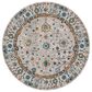 Amer Rugs Montana Traditional 7"6" Round Ivory and Orange Area Rug, , large