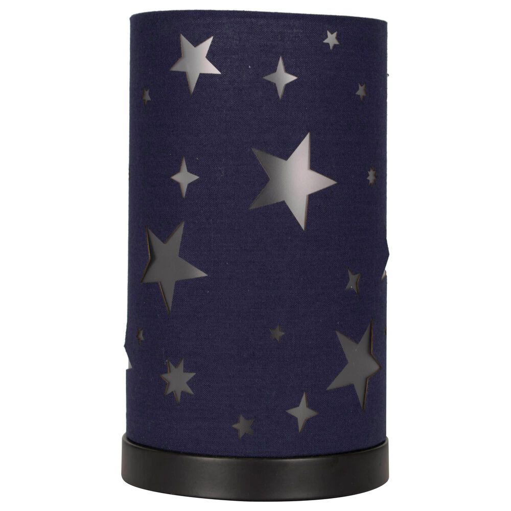 Lamps Per Se Transitional 11" Table Lamp with Navy Blue Shade, , large