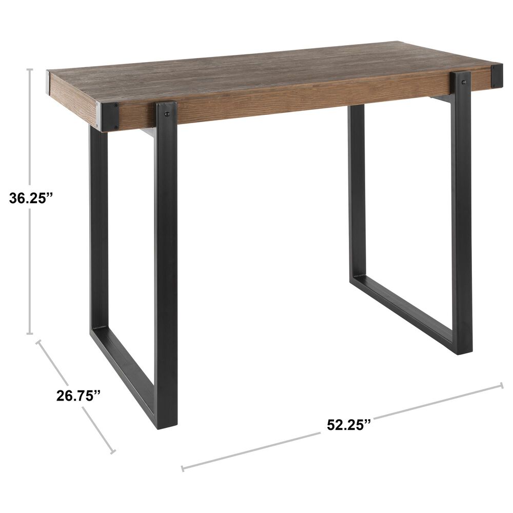 Lumisource Odessa Counter Table in Brown/Black, , large