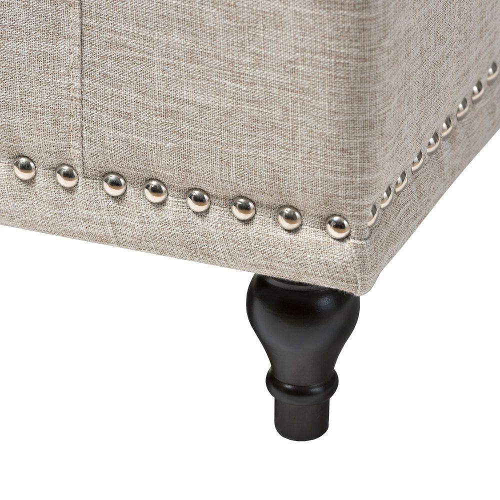 Baxton Studio Kaylee Storage Ottoman Bench in Beige, , large